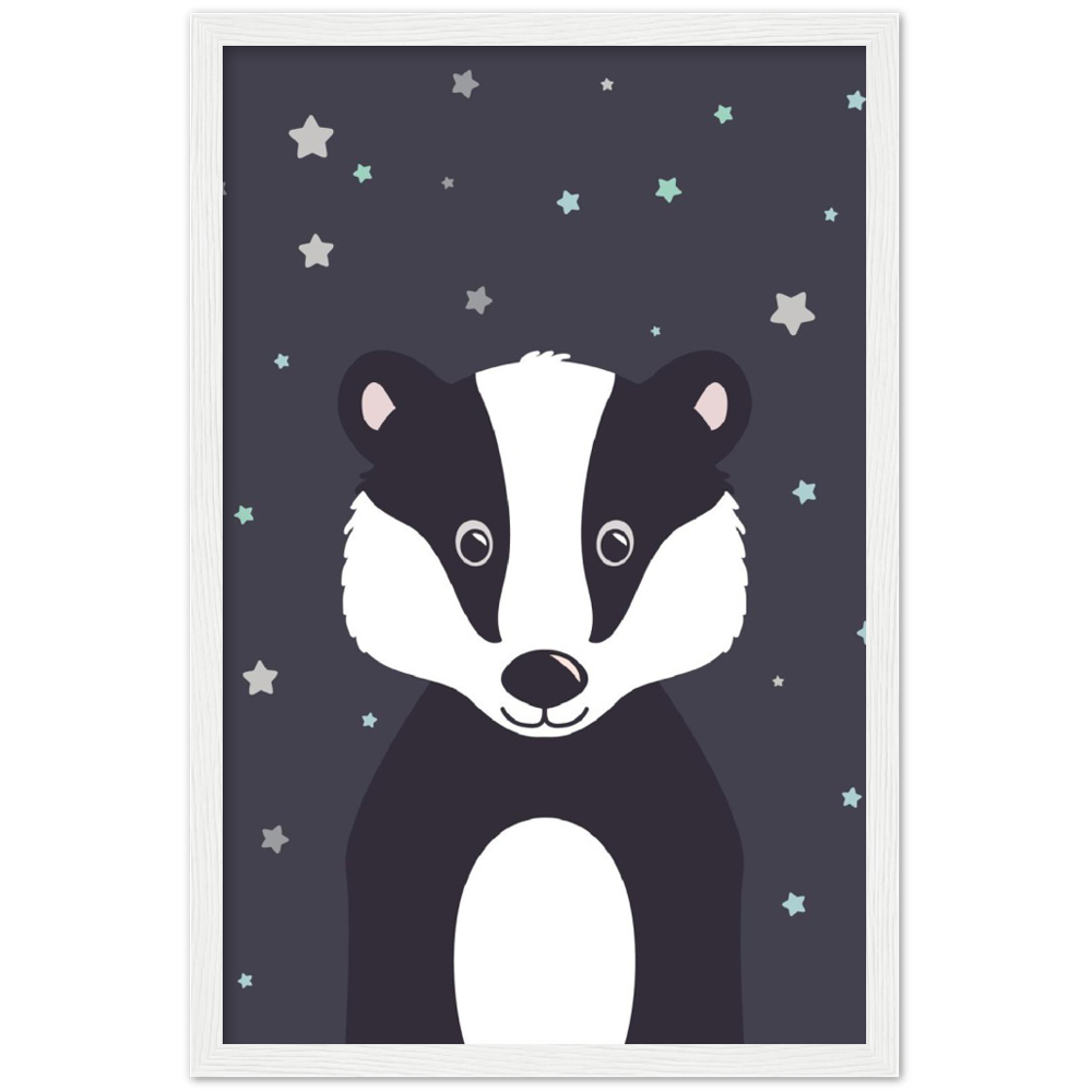 Print Material Badger Wooden Framed Wall Art Gelato The Little Baby Brand