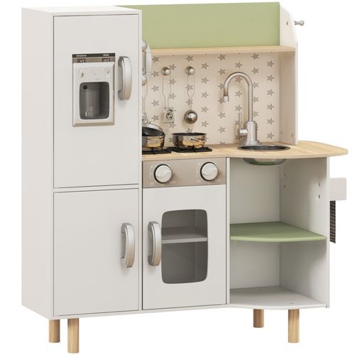 AIYAPLAY Toy Kitchen Playset with Phone, Ice Maker, Stove, Sink - White AIYAPLAY The Little Baby Brand