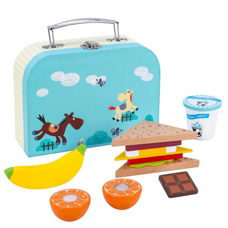 Wooden Toys Wooden Toy Lunchbox and Sandwich Set SOKA Play Imagine Learn The Little Baby Brand