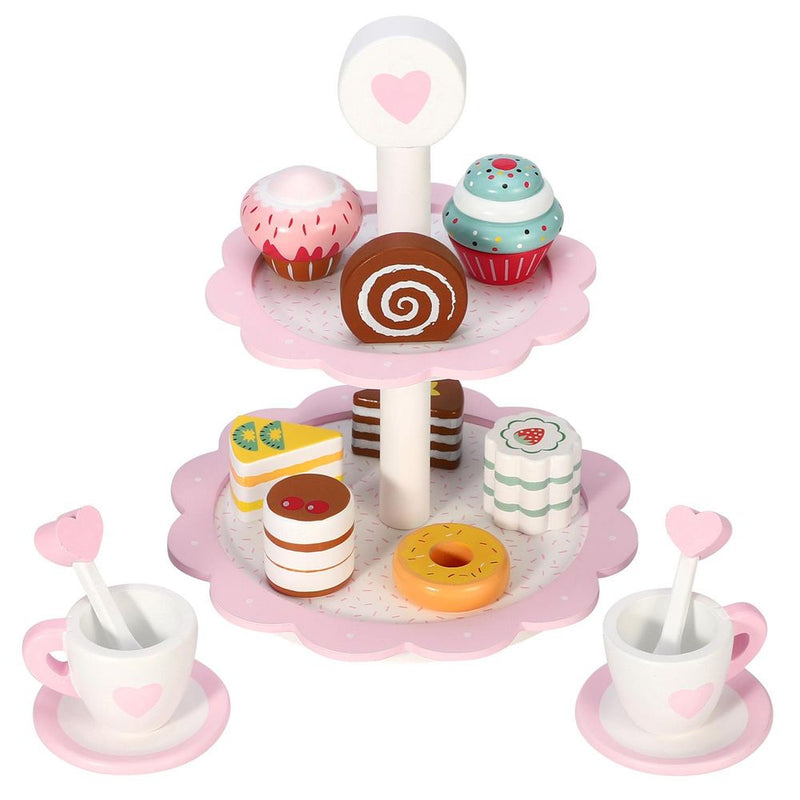 Wooden Toys Wooden Toy Dessert and Cake Stand SOKA Play Imagine Learn The Little Baby Brand