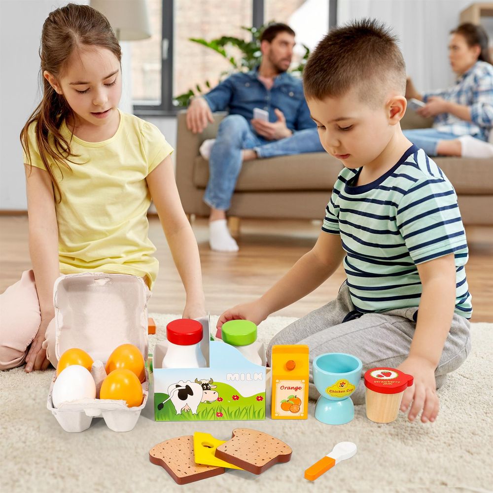 Wooden Toys Toy Wooden Breakfast Set SOKA Play Imagine Learn The Little Baby Brand
