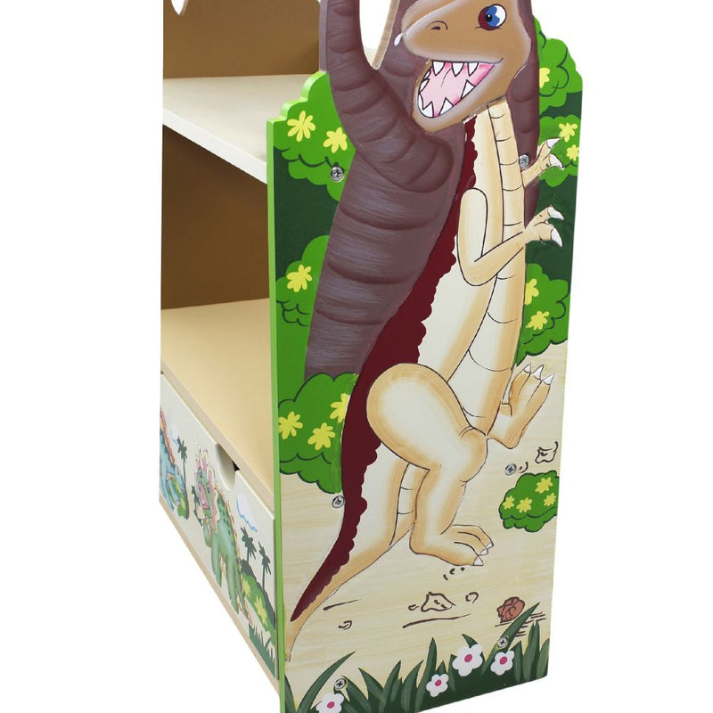 Children's Bookcase Children's Dinosaur Wooden Bookcase Fantasy Fields The Little Baby Brand