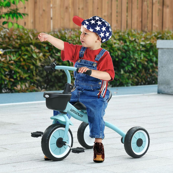 Toddler Tricycle Kids Tricycle with Adjustable Seat - Blue AIYAPLAY The Little Baby Brand