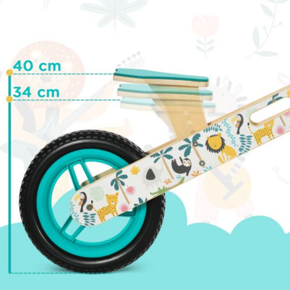 Balance Bikes Jungle Kids Wooden Balance Bike with Adjustable Seat Avasam The Little Baby Brand