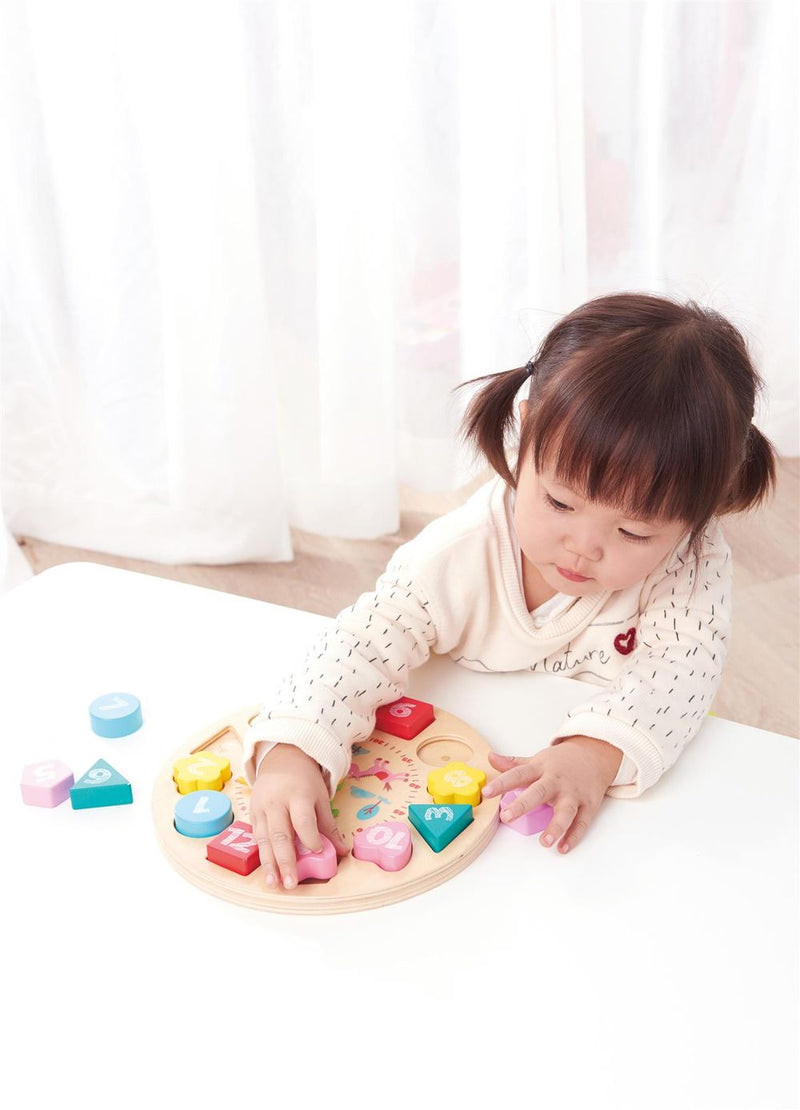 Toy Clocks Wooden Learning Clock Lelin The Little Baby Brand