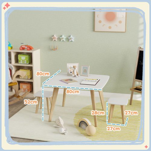 AIYAPLAY 3 Pieces Kids Table and Chair Set for Playroom, Bedroom AIYAPLAY The Little Baby Brand