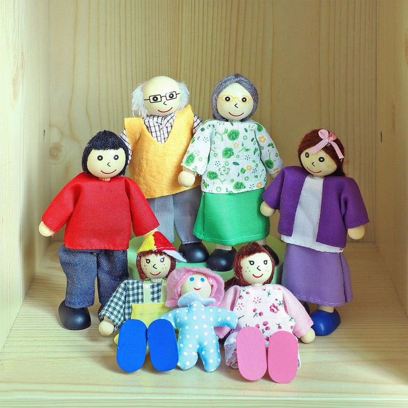 Happy Family Wooden Doll Set SOKA Play Imagine Learn The Little Baby Brand