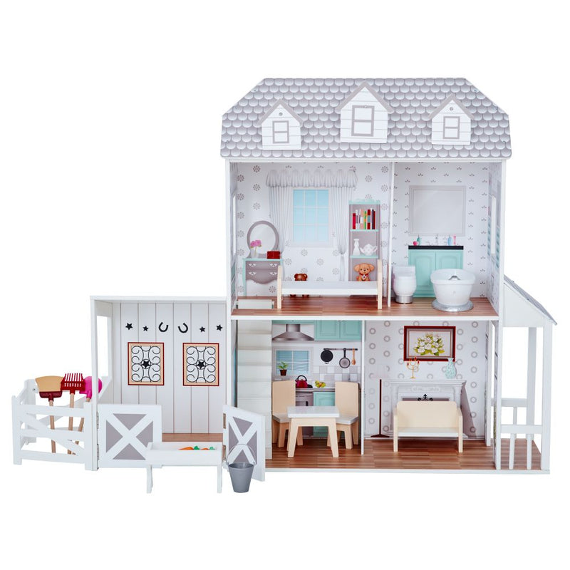 Wooden Doll Farmhouse and Stable Playset Olivia's Little World The Little Baby Brand