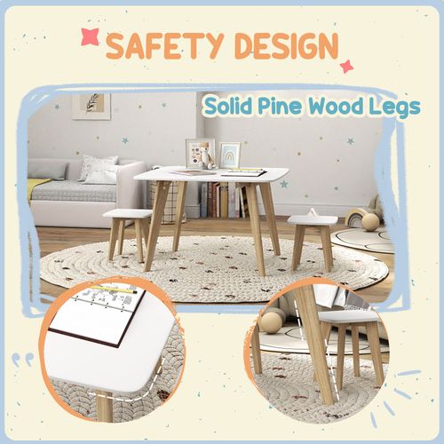 AIYAPLAY 3 Pieces Kids Table and Chair Set for Playroom, Bedroom AIYAPLAY The Little Baby Brand