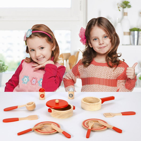 Toy Cookware Wooden Toy Kitchen Cooking Set SOKA Play Imagine Learn The Little Baby Brand