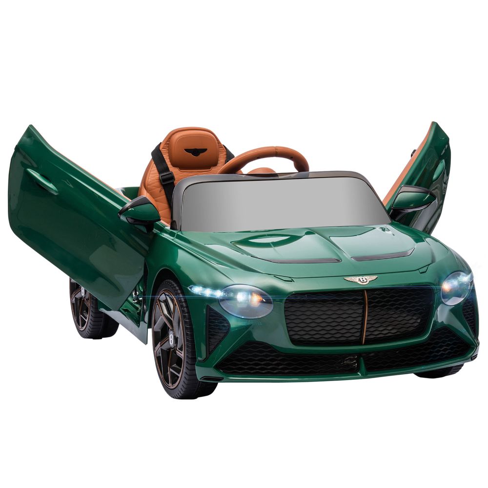 HOMCOM Bentley Bacalar Licensed 12V Kids Electric Ride-On with Remote - Green HOMCOM The Little Baby Brand