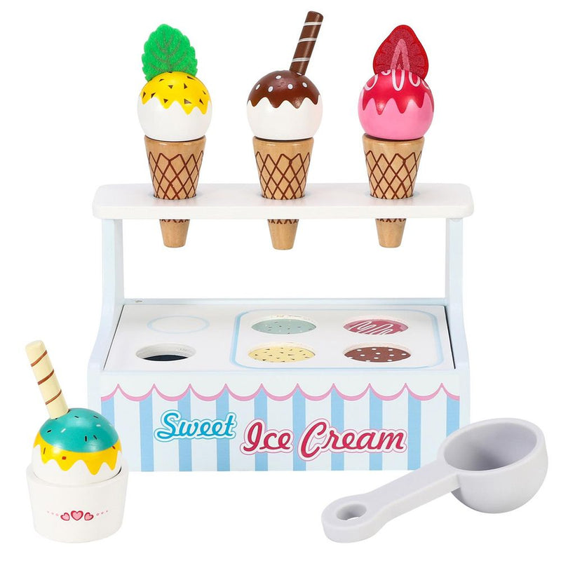 Wooden Toys Wooden Mini Ice Cream Shop Toy SOKA Play Imagine Learn The Little Baby Brand