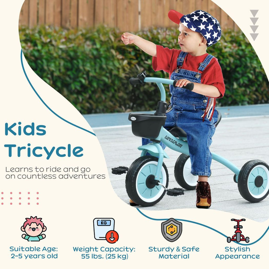 Toddler Tricycle Kids Tricycle with Adjustable Seat - Blue AIYAPLAY The Little Baby Brand