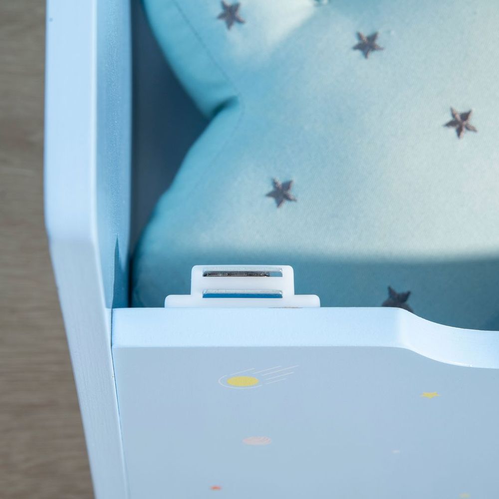 Blue Rocket - Two-In-One Wooden Toy Storage Bench Unbranded The Little Baby Brand
