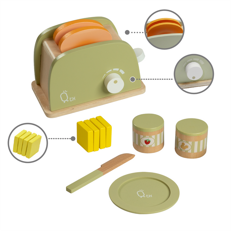 Baby & Toddler Wooden Toaster Toy Set Teamson Kids The Little Baby Brand