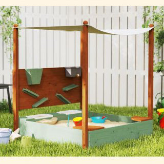 Outdoor Wooden Sandpit with Canopy & Toy Storage for Creative Play AIYAPLAY The Little Baby Brand