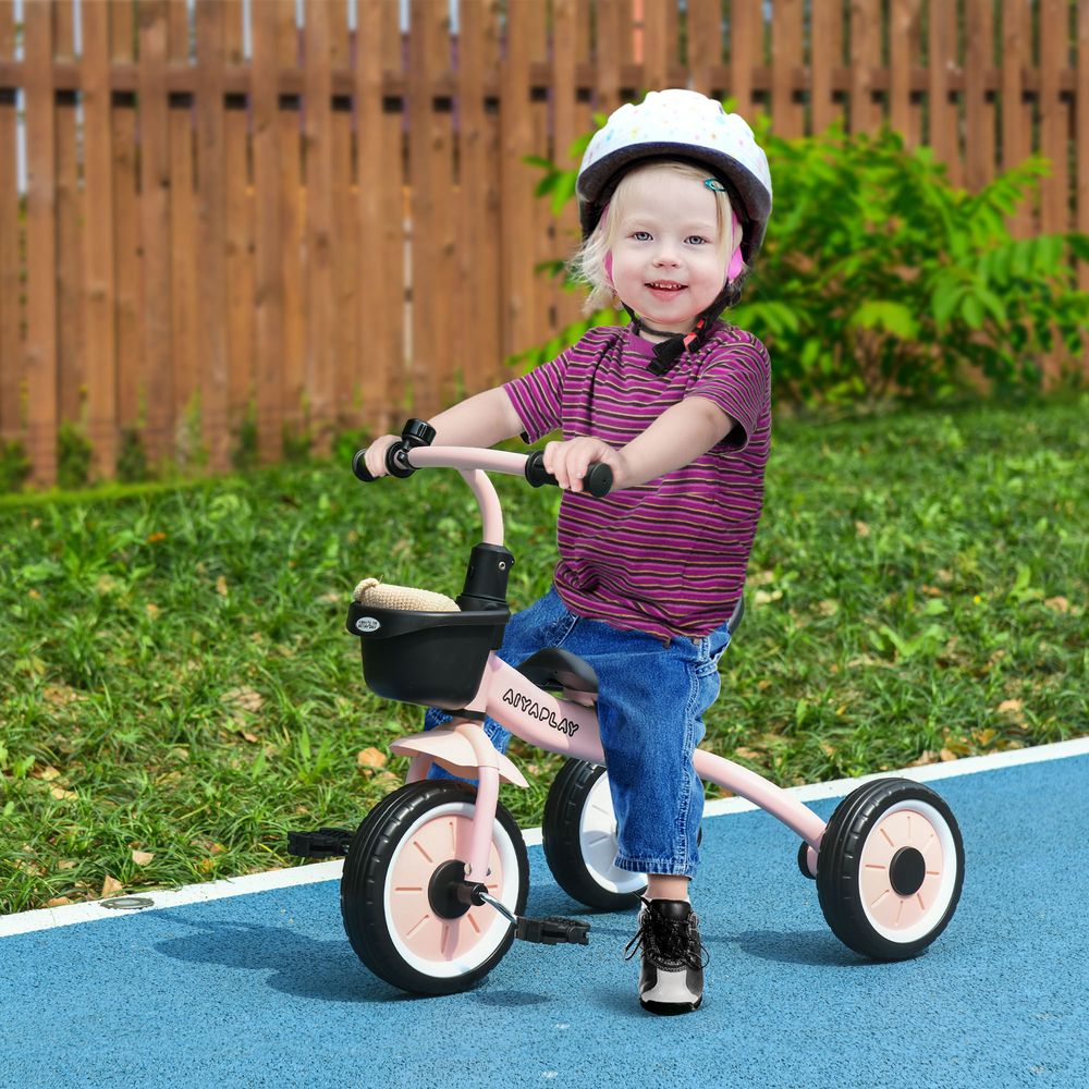 Kids Tricycle with Adjustable Seat Pink The Little Baby Brand