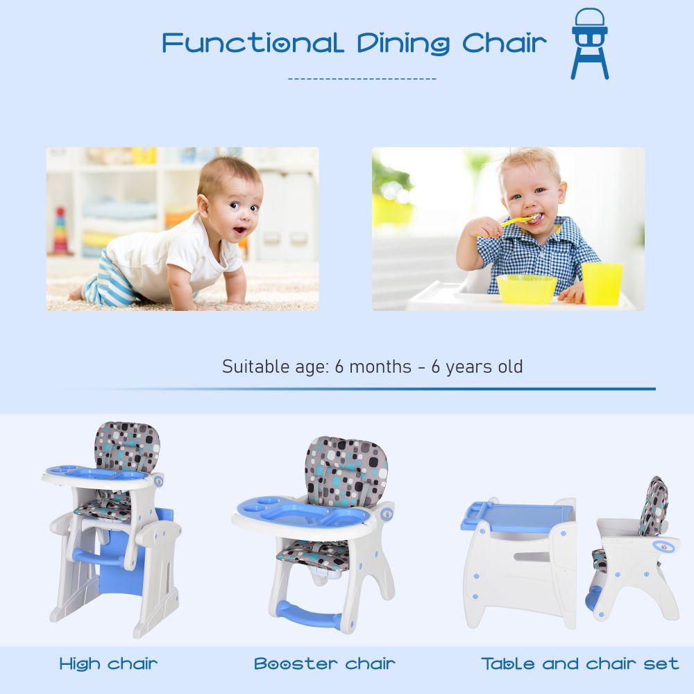Baby Feeding 3-in-1 Convertible Baby High Chair HOMCOM The Little Baby Brand