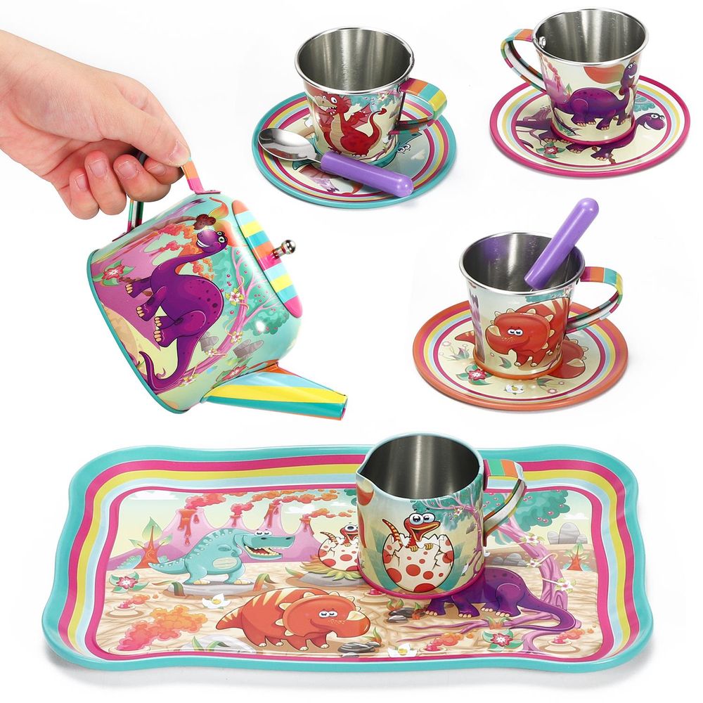 Toy Playsets Dinosaur Toy Tea Set SOKA Play Imagine Learn The Little Baby Brand