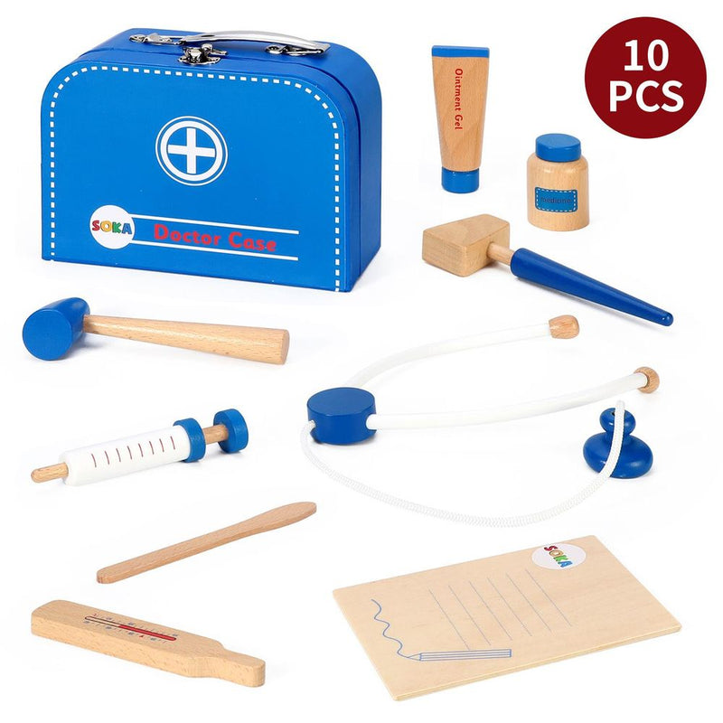 Toy Playsets Wooden Doctors Pretend Play Kit SOKA Play Imagine Learn The Little Baby Brand