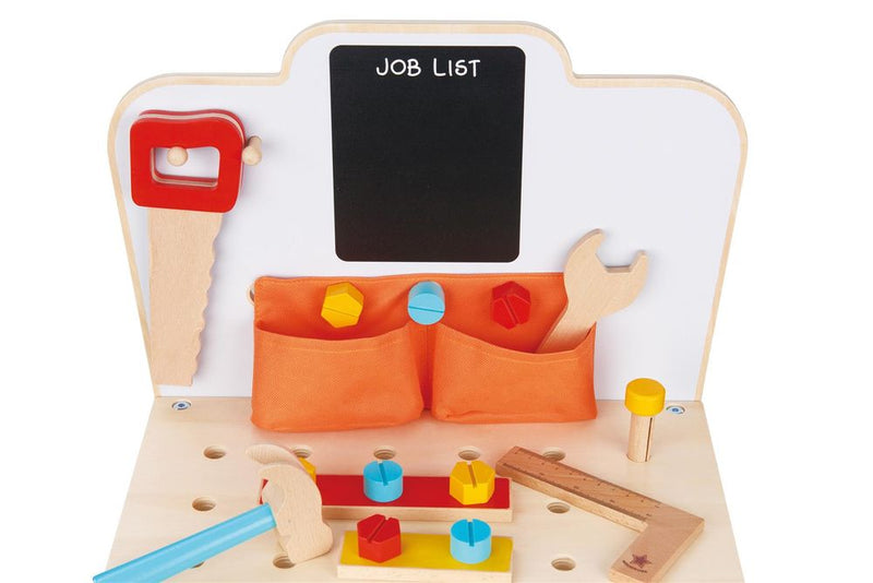 Wooden Toys Wooden Children's Carpentry Construction Work Bench Lelin The Little Baby Brand