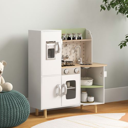 AIYAPLAY Toy Kitchen Playset with Phone, Ice Maker, Stove, Sink - White AIYAPLAY The Little Baby Brand