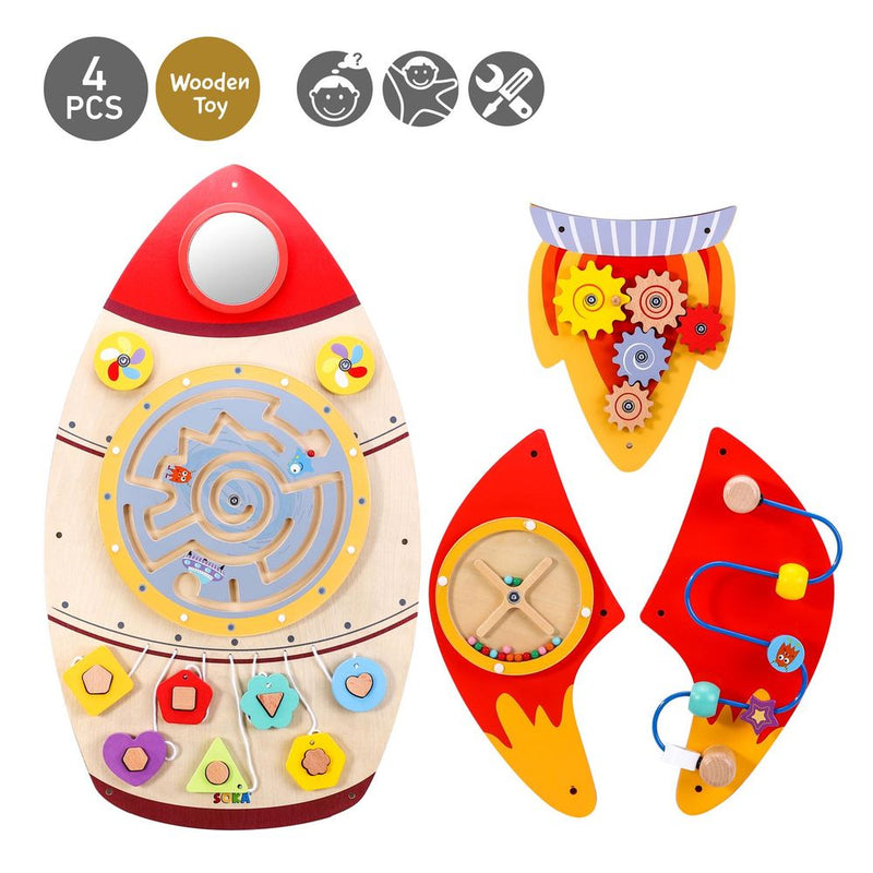 Wooden Toys Wooden Toy Rocket SOKA Play Imagine Learn The Little Baby Brand