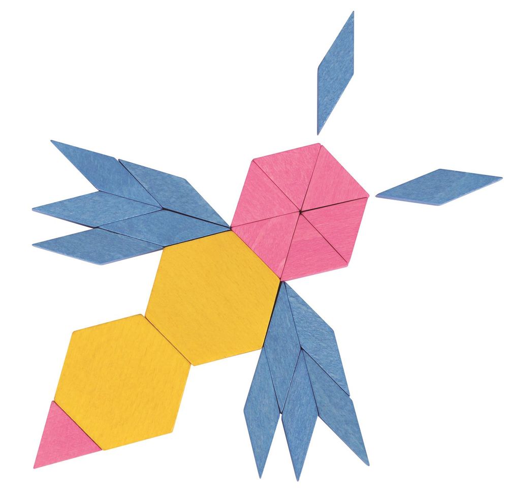 Lelin 250 Pcs Wooden Mosaic Blocks Set - Pattern Blocks Developmental Toy Lelin The Little Baby Brand