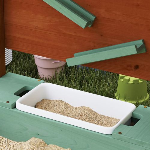Outdoor Wooden Sandpit with Canopy & Toy Storage for Creative Play AIYAPLAY The Little Baby Brand
