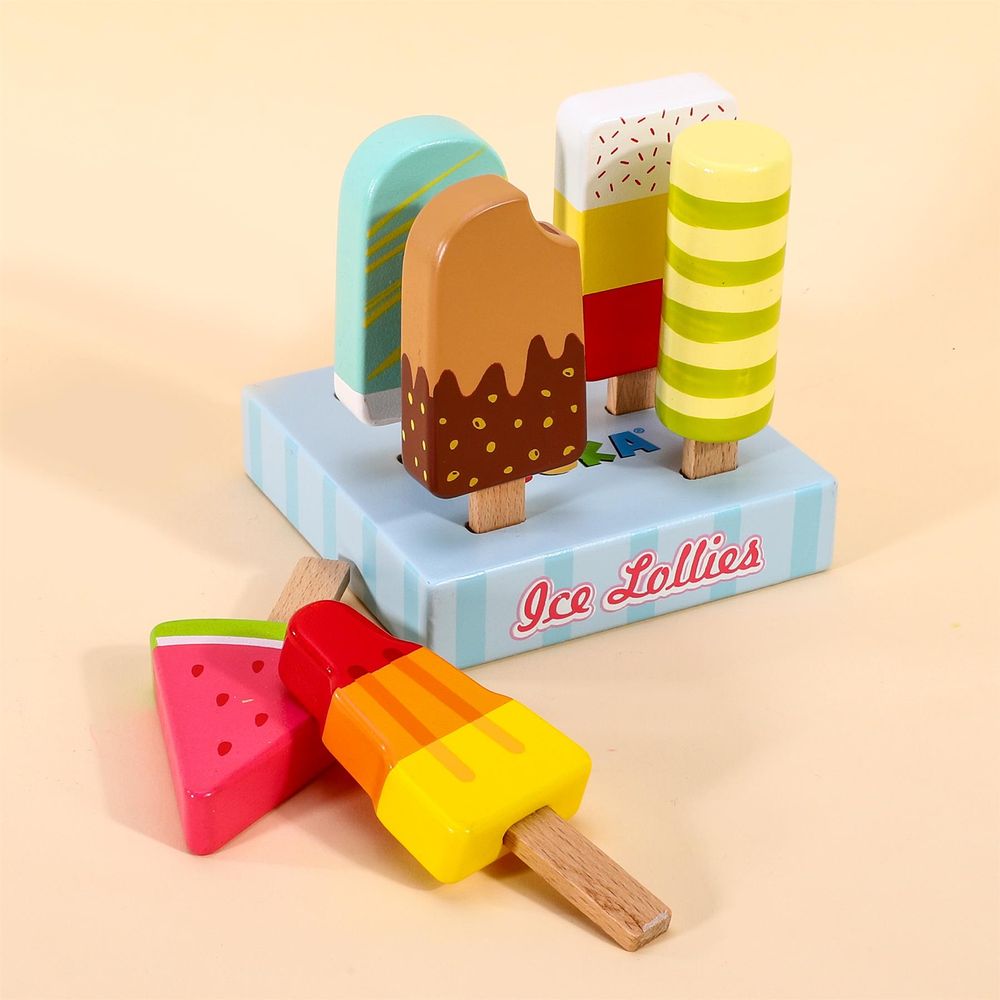 Wooden Toys Wooden Ice Lollies and Ice Cream Set SOKA Play Imagine Learn The Little Baby Brand