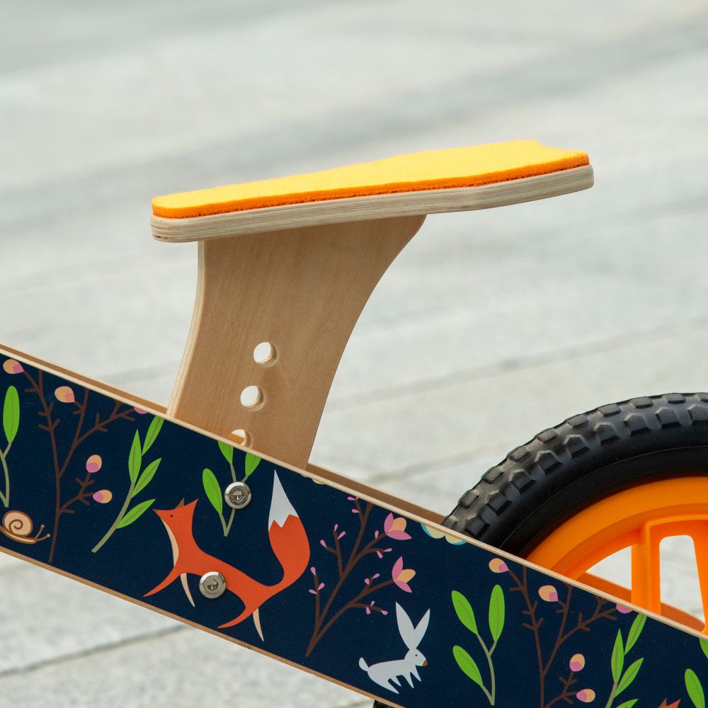 Balance Bikes Fox Kids Wooden Balance Bike with Adjustable Seat Avasam The Little Baby Brand