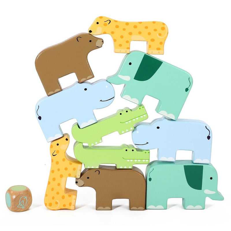 Wooden Baby Toys Wooden Animal Stacking Toy SOKA Play Imagine Learn The Little Baby Brand