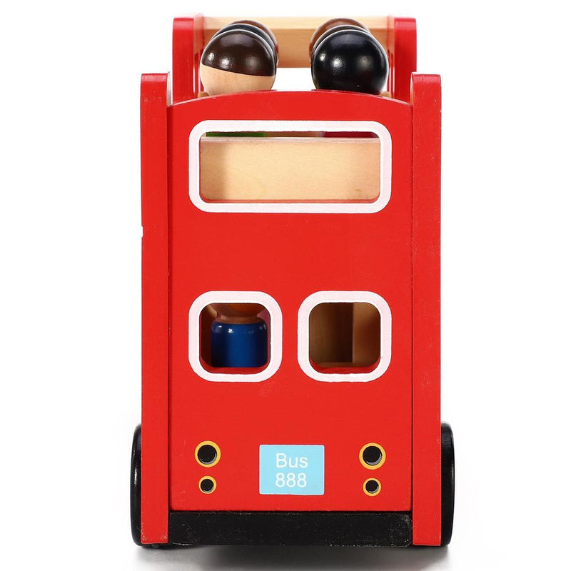 Toy Cars Wooden Double Decker Red London Bus SOKA Play Imagine Learn The Little Baby Brand