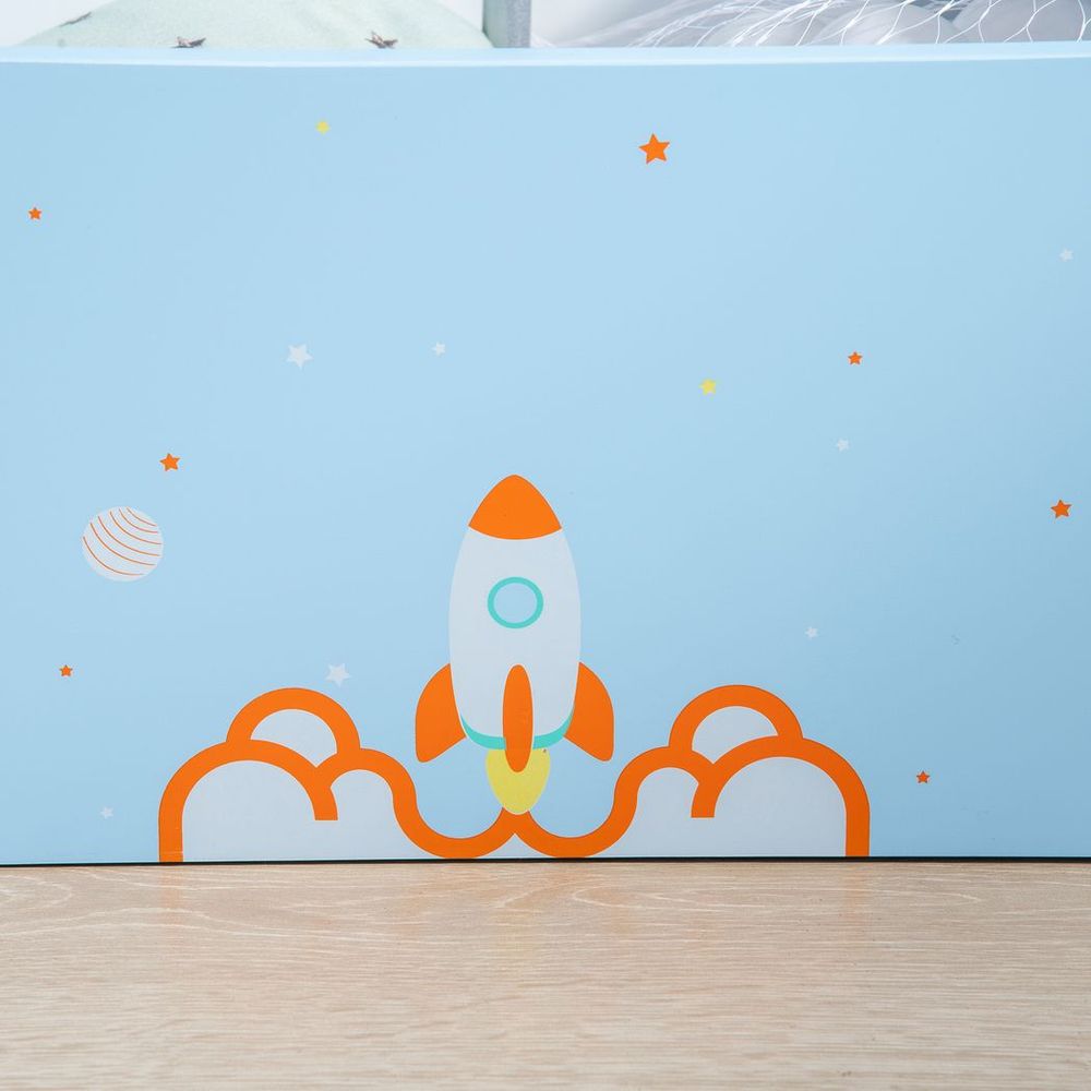 Blue Rocket - Two-In-One Wooden Toy Storage Bench Unbranded The Little Baby Brand