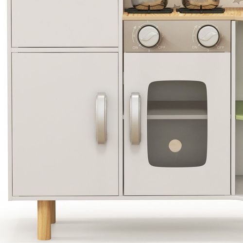 AIYAPLAY Toy Kitchen Playset with Phone, Ice Maker, Stove, Sink - White AIYAPLAY The Little Baby Brand