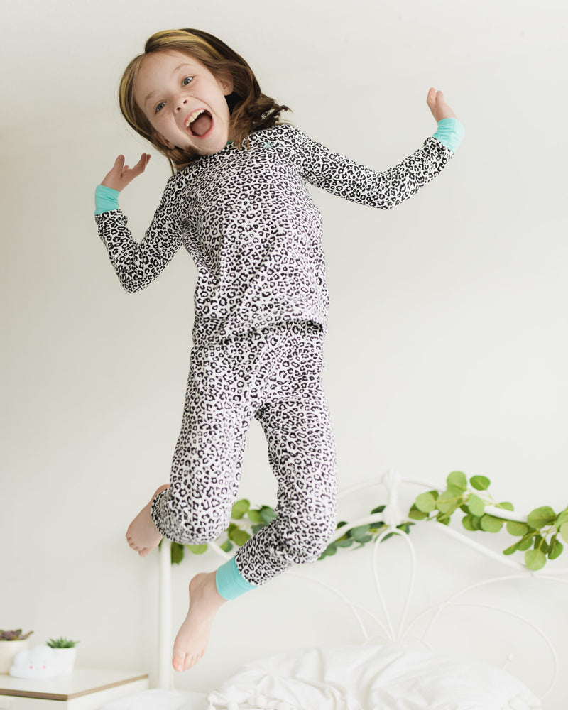 Pajamas Leopard Azure Playjays - Bamboo Children’s Pyjamas Elivia James The Little Baby Brand