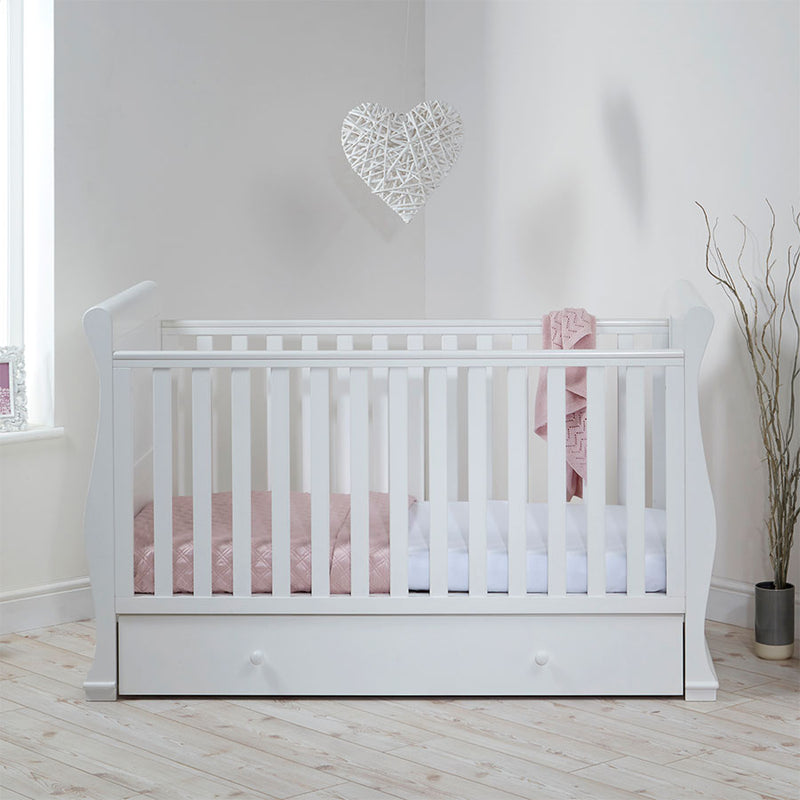 Baby & Toddler East Coast White Alaska Sleigh Cot Bed Baby Base The Little Baby Brand