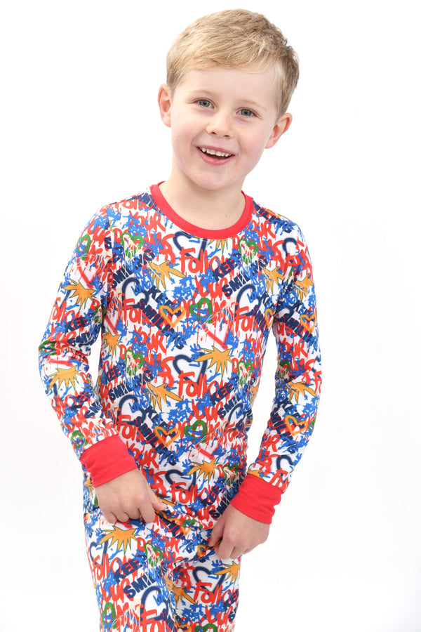 bamboo wear Graffiti Galore - Children's Bamboo Playjay Pyjamas Elivia James The Little Baby Brand