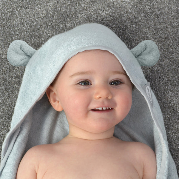 Baby & Toddler Shnuggle Wearable Baby Towel - Grey Baby Base The Little Baby Brand
