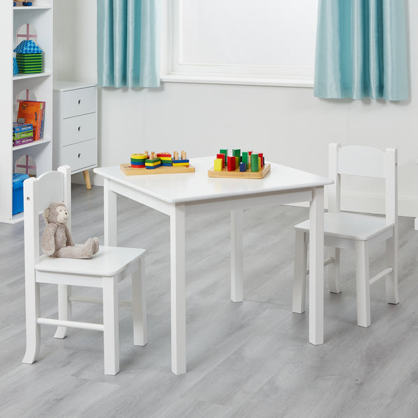 Toys Kids White Wooden Table and Chairs Set Liberty House Toys The Little Baby Brand