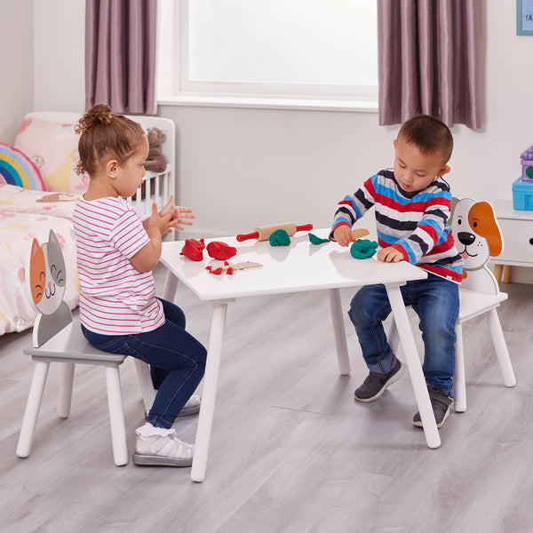 Nursery Liberty House Children's Wooden Cat and Dog Table & Chairs Liberty House Toys The Little Baby Brand