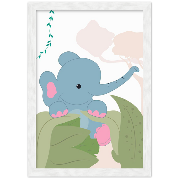 Elephant Wooden Framed Wall Art