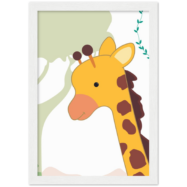 Giraffe Wooden Framed Wall Art