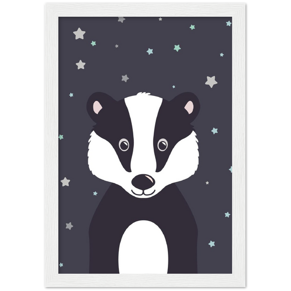 Print Material Badger Wooden Framed Wall Art Gelato The Little Baby Brand