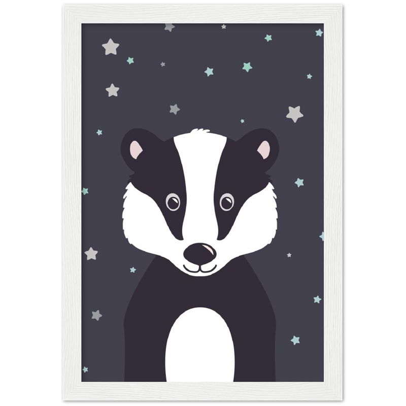 Print Material Badger Wooden Framed Wall Art Gelato The Little Baby Brand