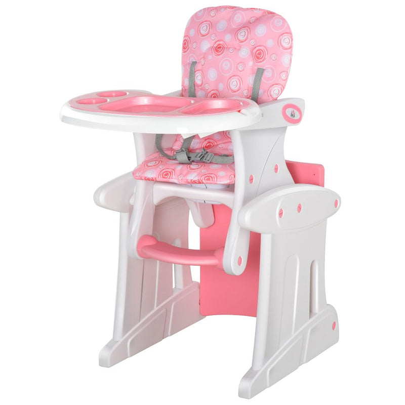 Baby Feeding 3-in-1 Convertible Baby High Chair - pink Unbranded The Little Baby Brand