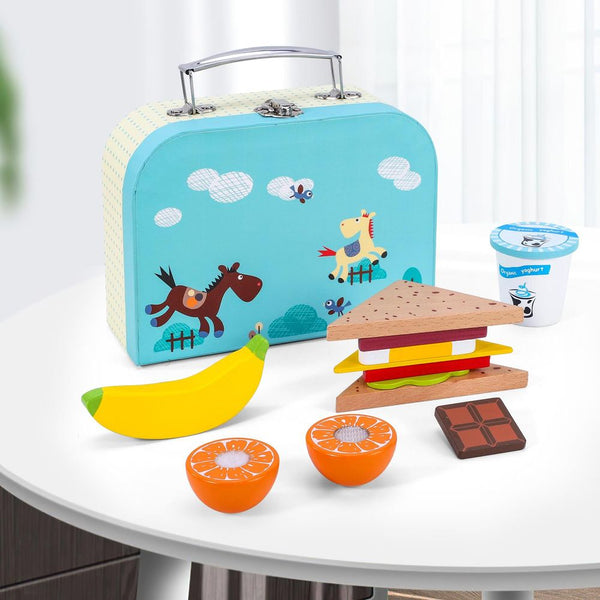 Wooden Toys Wooden Toy Lunchbox and Sandwich Set SOKA Play Imagine Learn The Little Baby Brand