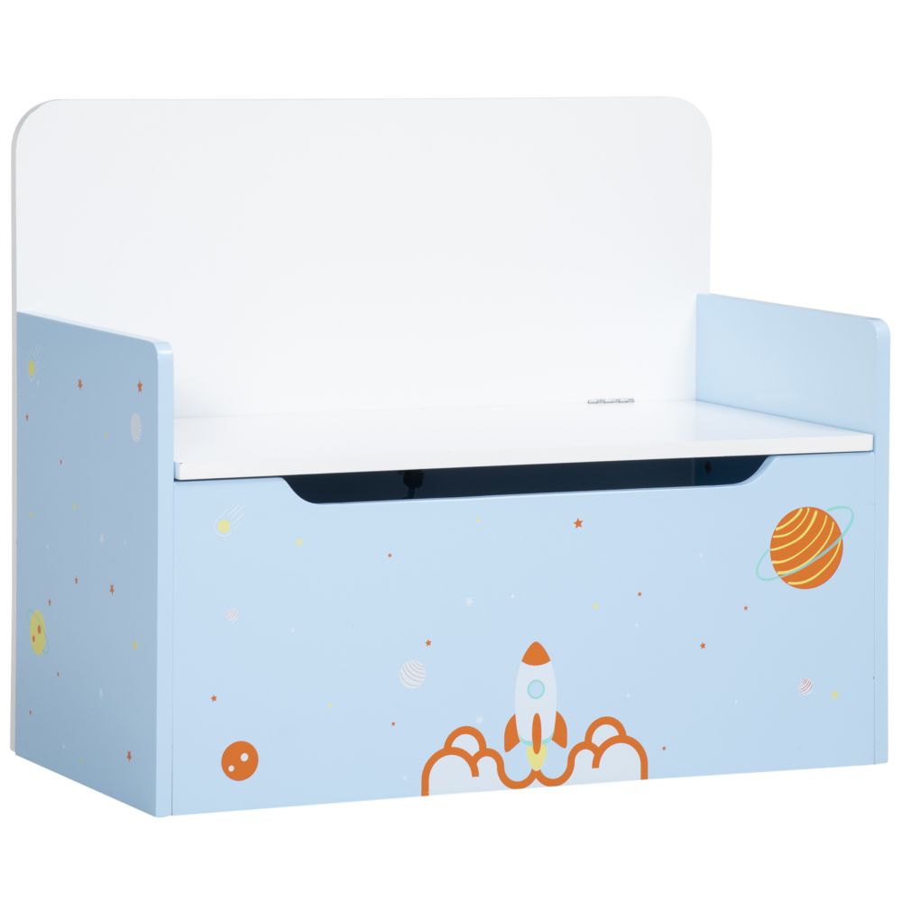 Blue Rocket - Two-In-One Wooden Toy Storage Bench Unbranded The Little Baby Brand