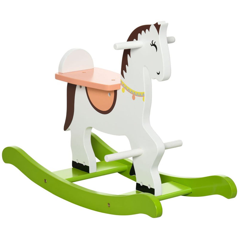 Wooden Rocking Horse Kids Wooden Rocking Horse Baby Ride-On Avasam The Little Baby Brand