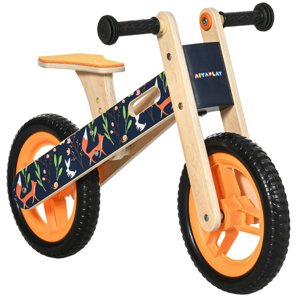 Balance Bikes Fox Kids Wooden Balance Bike with Adjustable Seat Avasam The Little Baby Brand